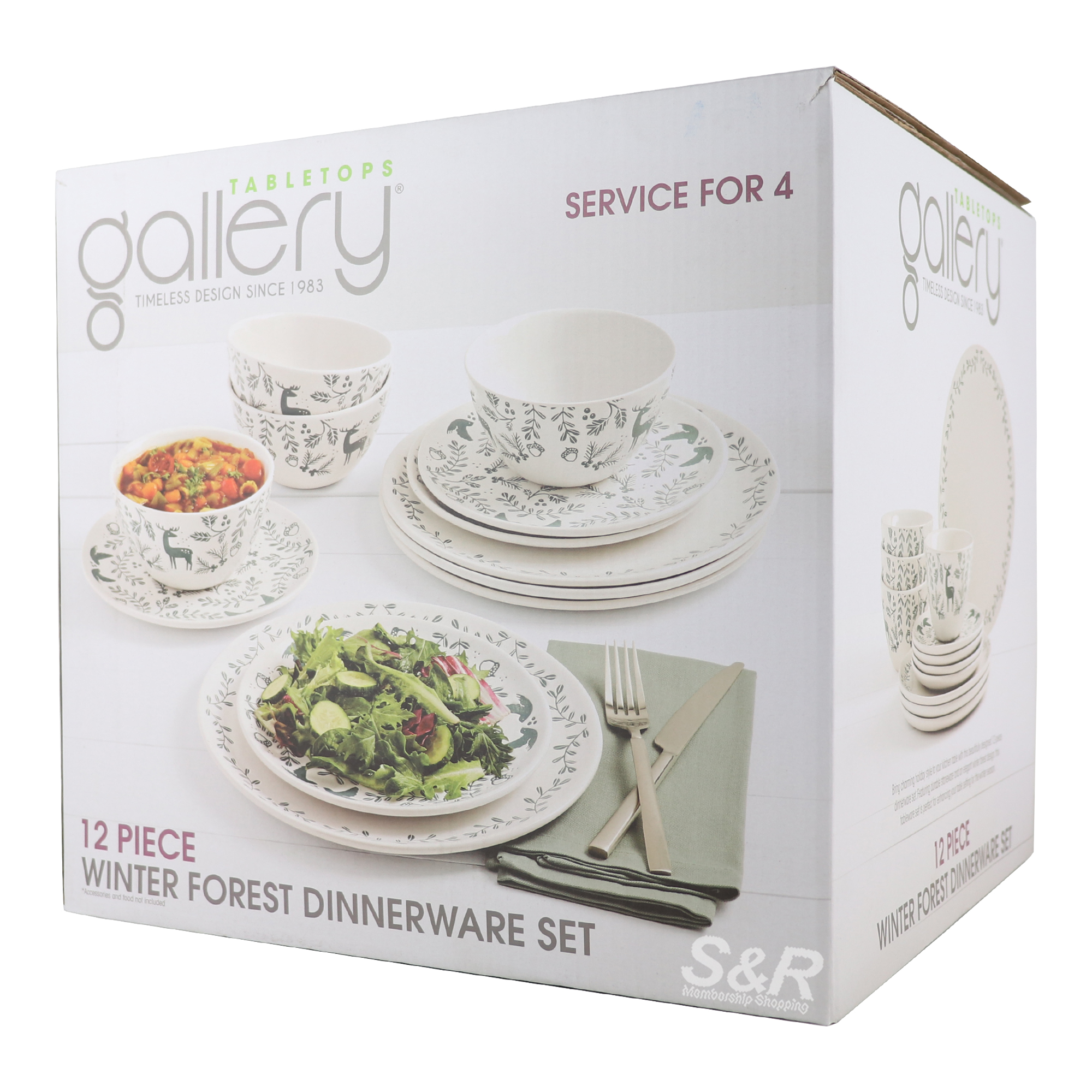 Gallery Winter Forest 12pc Dinner ware set